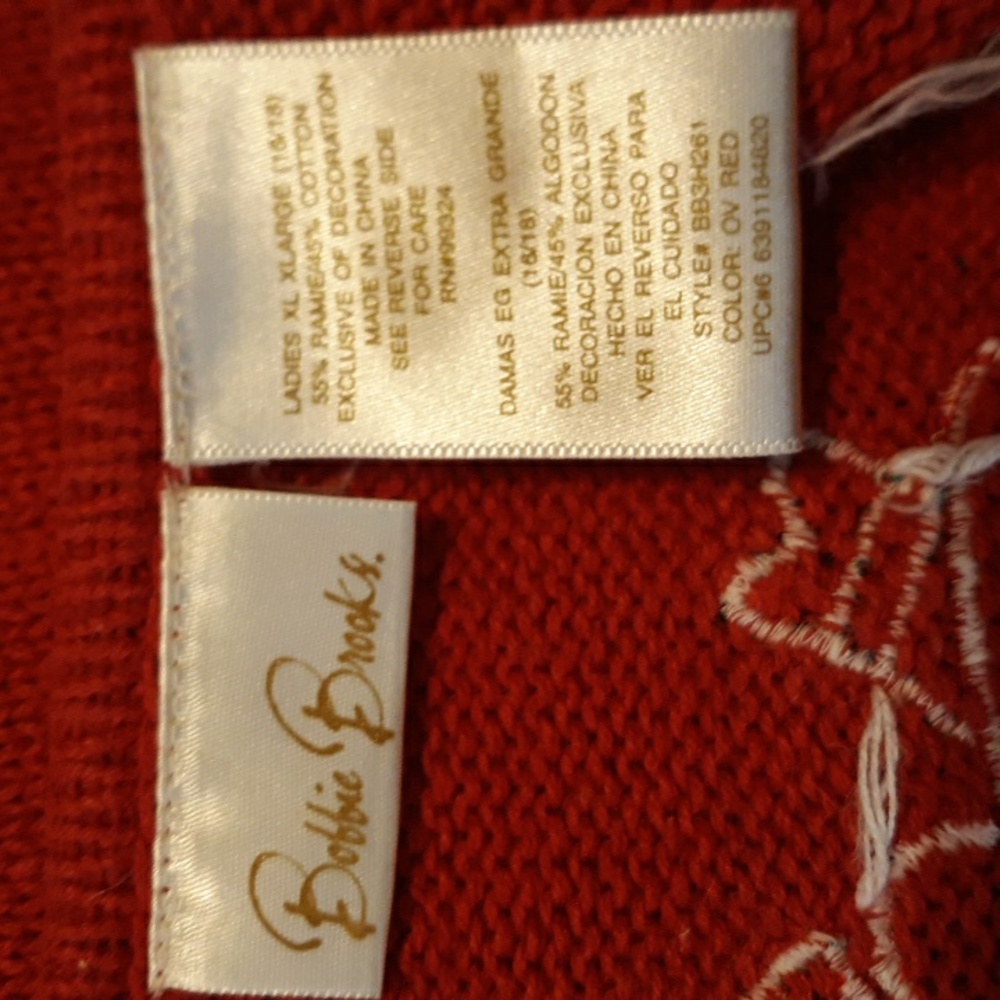 Bobbie Brooks Sweater Vest Holiday Size XL - Picture 7 of 8